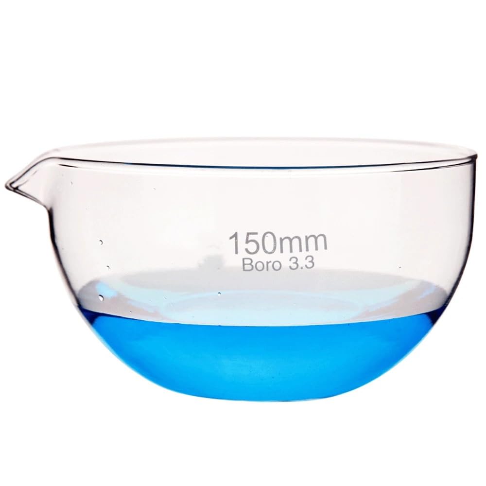 1 cápsula de evaporación de vidrio borosilicato, material de laboratorio for experimentos químicos.(150mm Flat)