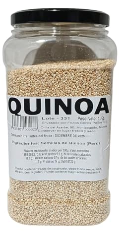 Semillas de Quinoa 1 Kg - Rica en fibra, Fuente completa de proteínas vegetales
