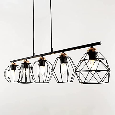Lámpara colgante de metal cobre negro 5 luces Galaxy Cover