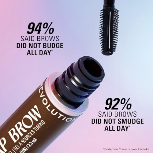 Image of Revolution Wrap Brow Tubing Tinted Eyebrow Gel, Ebony Black | Matte Finish for Dark Circles, Redness & Blemishes, Vegan & Cruelty-Free, 0.11 fl oz