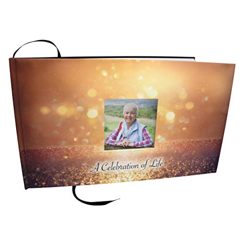 Image of Angel Celebration of Life Funeral Guest Book for Memorial Service
