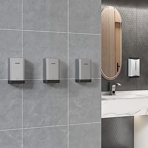 anydry AD2822 Hochgeschwindigkeits-Händetrockner Automatischer elektrischer Händetrockner Kommerziell oder Haushalt (Silber)