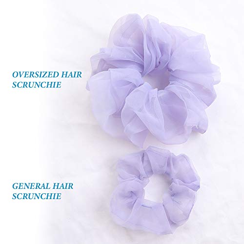 Goshell MYT-0710006 12 Packs Hair Scrunchies Oversized Extra Large Soft Organza Scrunchy Hair Bands Scrunchy Hair Ties Ropes Elastics Ponytail Holder Hair Accessories Headbands thumb #4