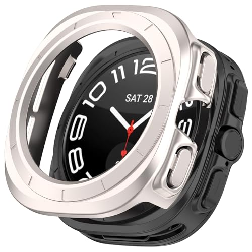 For Samsung Galaxy Watch Ultra (2025)47mm ケース PC サムスン Galaxy Watch Ultra 2025 47mm カバー 高感度 超軽量 耐衝撃 保護ケース 【Kibnco】 装着簡単 バンパー 対応(ス