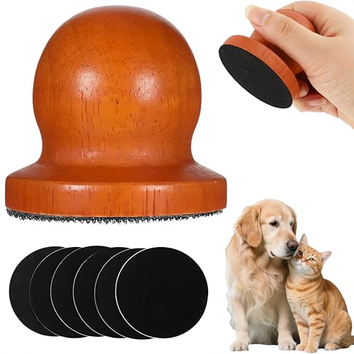 Pawsmooth Silent Dog Nail File Dog Nail File with 6PCS Replaceable Filing Disc Dogs Self Nails Files Board Gentle Pet Nail Care Tool for Dogs and Cat (Red)