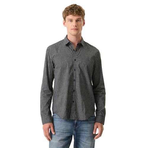 Chemise coton à motifs Garcia coupe droite pour homme en textile respirant