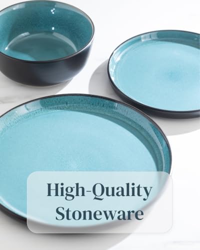 Pure Living Interior Design 12 Piece Dinnerware Sets For 4 - Modern Style Stoneware Dinnerware Set - Scratch Resistant, Dishwasher Safe Plates And Bowls Sets Ceramic thumb #5