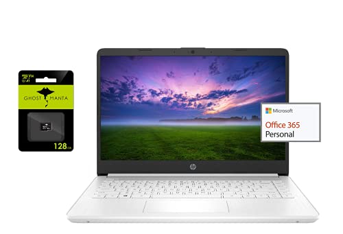 2021 HP Stream 14 HD Laptop Light-Weight, Intel N4020 (Up tp 2.8GHz), 4GB RAM, 64GB eMMC, Webcam, HDMI, WiFi, 1 Year Office 365, Google Classroom or Zoom Compatible, w/Ghost Manta 128GB SD Card 2021 HP Stream 14" HD Laptop Light-Weight, Intel N4020 (Up tp 2.8GHz), 4GB RAM, 64GB eMMC, Webcam, HDMI, WiFi, 1 Year Office 365, Google Classroom or Zoom Compatible, w/Ghost Manta 128GB SD Card
