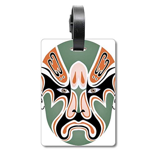 Masque de Pékin étiquette de valise colorée Jiulishan au design unique