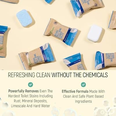 Natural Toilet Bowl Cleaning Tablets - Eco Friendly Products & Cleaning Supplies Bathroom Cleaner Refill Tablet Pack Of 12/24/48 Tabs (24)