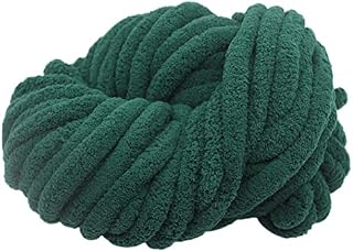 Wool Yarn DIY Chenille Yarn Coarse Yarn Blanket Yarn Super Chunky Soft Arm Knitting Yarn Blanket for Giant Chunky Embroider Throw Sofa Blanket (Light Gray)