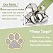KEXIAVA Dog Bells, Puppy Potty Training Bell Dog Doorbell Potty Train Dog Bell for Potty Training Door Bells for Dogs to Ring to Go Outside Jingle Bells (1 PCS, Leather Green, Paw)