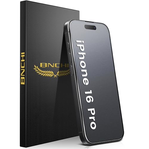 BNCHI 3 Stück Matt Panzer Schutz Glas für iPhone 16 Pro 9H Härte Full Screen Matte Schutzfolie Anti-Fingerabdruck Blendschutz Screen Protector