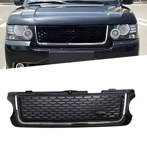 POWECHOX Gloss Black Front Grille Compatible with Land Rover Range Rover 2010 2011 2012 Models