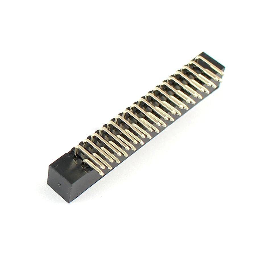 Generic 50 Pcs 2mm 2x17Pin 34 Pin Right Angle Male Shrouded IDC Box Header Connector