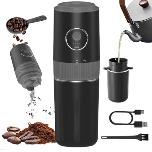 Portable Electric Coffee Grinder and Brewing Kit