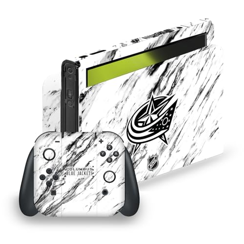 Autocollant vinyle marbre Columbus Blue Jackets pour Switch OLED