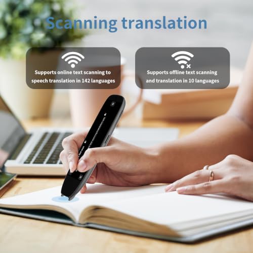 Image of Scan Translator Pen, Dyslexia Tools, Language Translator Device, Text to Speech Reading Pen for Learning Difficulties, Language Learners and Elderly Users, 142 Online /10 Offline Languages