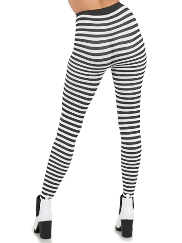 Nylon Striped Tights for Women Opaque Stripe Pantyhose Halloween Cosplay Hose4