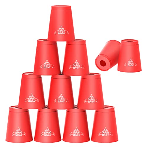 Nahnah Sports Stacking Cups, 12Pcs Cup Stacking Set For Hand Eye Coordination, Speed Cups Stacking Game For Travel Party Challenge Competition, Low Friction Quick Stacking Cups For Kids #TOP4