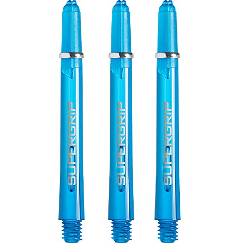 Harrows Supergrip Lot de 3 tiges avec anneaux usinés Bleu turquoise Taille M Cover