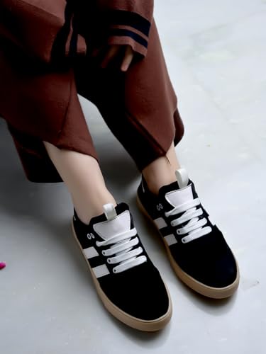 Image of Shoetopia Women's Casual Sneakers || Stylish Lace-Up Sports Shoes with Comfortable Sole || Lightweight Daily Footwear Walking & Running Shoes