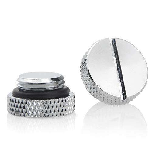 BXQINLENX Silver Chrome G1/4" Plug Water Stop Plug Water Locks for Computer Water Cooling System (4 PCS)
