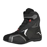 Texpeed Leather & Suede Motorcycle Boots For Men - 100% Waterproof Short Cut CE Approved Touring/Racing Style Biker Shoes - Black - UK 9