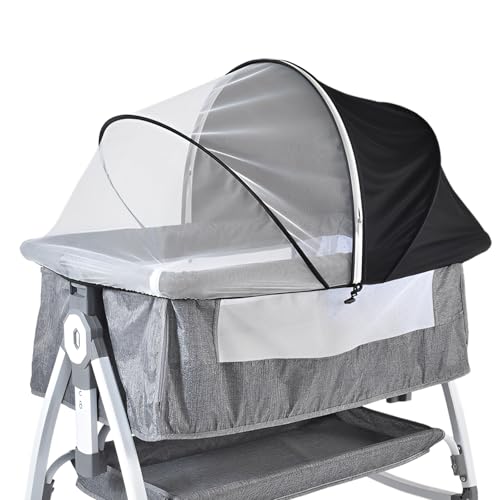 ZFLYCANP Rede mosquiteira para berço com zíper, suporte de rolame...