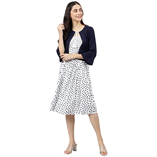 Image of DEEBACO Women Floral Printed Shrug Dress