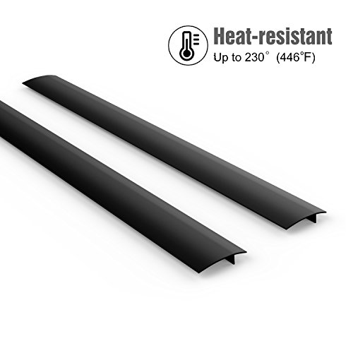 Nuovoware 2Pack Silicone Stove Gap Cover, 21 Inches Kitchen Stove Counter Silicone Gap Filler, Sealing Spills Between Wall and Cabinet, Counter Gap Covers for Stoves, Black - Thumbnail 6