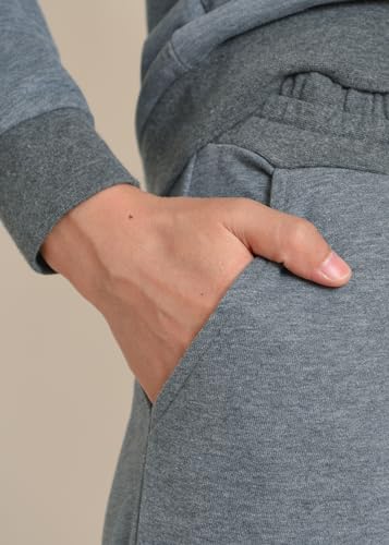 Weintee Women's Petite Jogging Set Pullover Sweatshirt and Sweatpants 2 Piece Sweatsuits4