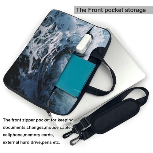 Bolso maletín para laptop unisex 14 pulgadas negro miniatura 5