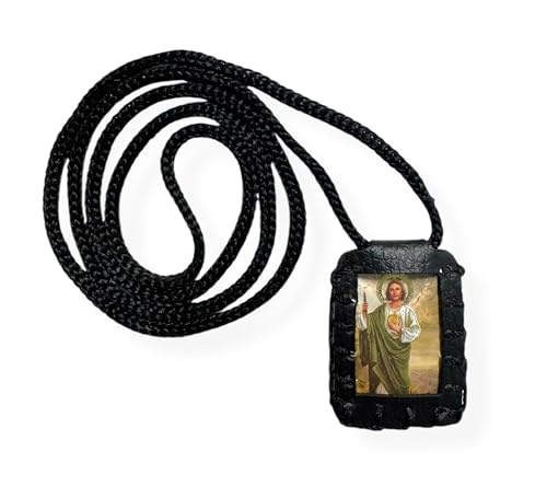 St Saint Jude Black Scapular Necklace Escapulario Negro San Judas Tadeo Religiou Gift2