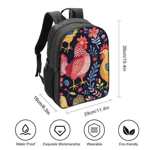 Mochila infantil impermeable Rooster gran capacidad para niños con bolsillos laterales 2