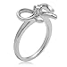 Amazon Collection Sterling Silver Diamond Bow Ring (0.03 cttw, I-J Color, I3 Clarity)