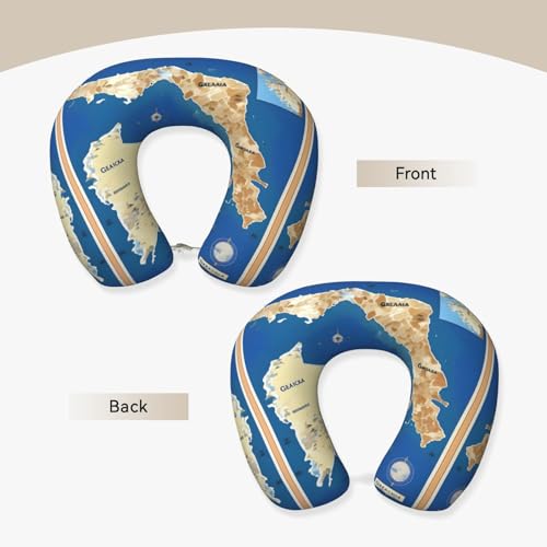 Almohada de poliéster negra para cuello y hombros miniatura 3