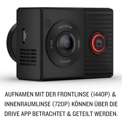 Cámara para coche con grabación interna y frontal Garmin Dash Cam Tandem 6