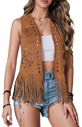 Gilet à franges hippie Maeau exprimez votre esprit bohème et libre des années 70