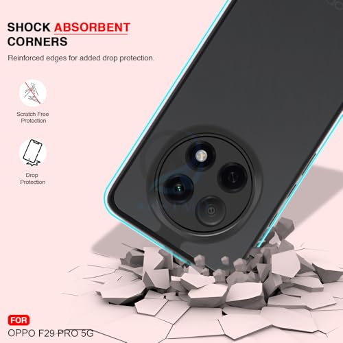 Image of AESTMO Oppo F29 Pro 5G Back Cover | 360 Protection | Matte Frosted Hard Back Translucent | Bumper Case for Oppo F29 Pro 5G (Smoke Black Matte PC+Black TPU Bumber)