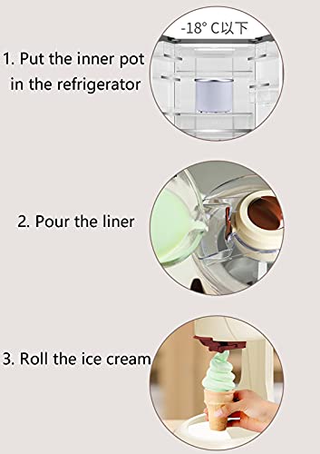 BAHAOMI Softeismaschine, Home 1L DIY Küche Automatische Mini-Frucht Softeismaschine, Gesunde, Einfache One-Push… – Bild 6