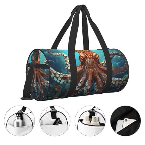 Travel Duffel Bag Lightweight Carry On Weekender Overnight Bags Cool big Octopus Sports Tote Gym Backpack with Adjustable Strap Hospital Bags Foldable Luggage Bag for Women Men3