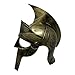 Gold Spartan Knight Helmet, Medieval Helmet, Roman Costume, Warrior Face Mask Accessory, Halloween Cosplay Gladiator Helmet