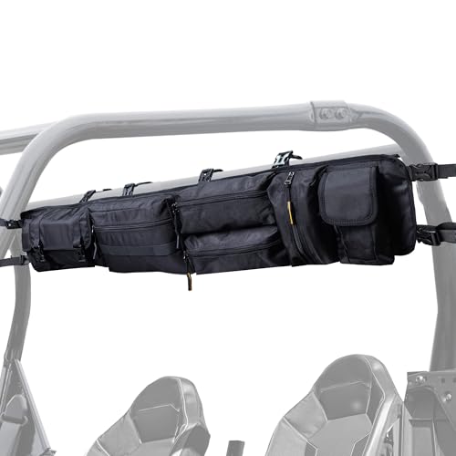 Larswon Heavy-Duty UTV Roll Cage Storage Bag Organizer - 7-Pocket