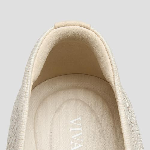 Image of VIVAIA Miley Women's Mary Jane Flats Shoe with Stylish 3 Laces Comfortable Square Toe Ballet Flats for Women Daily Outfit