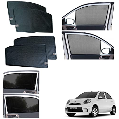Image of WolkomHome car Fix Curtain Window Shades Half Curtains Sunshade for Micra Active