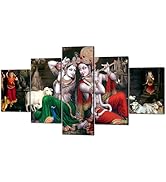 India Picture Wall Art Radha Krishna Painting Wall Decor Lord Krishna Canvas Printed Hinduism Rel...