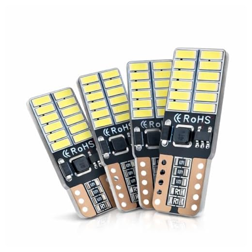YaaGoo W5W T10 12V Innenraum Lampe Auto Leselicht Kartenlicht Türlicht Deckenlicht Weiß 4er Set
