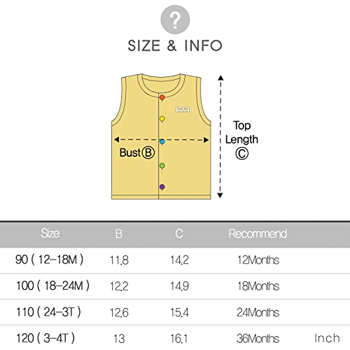 Organicboom 100% Certified Organic Cotton Baby Quilted Jacquard Sleeveless Jacket Soft Vest (Smile(Cocoa), 100(18-24M)) #TOP4