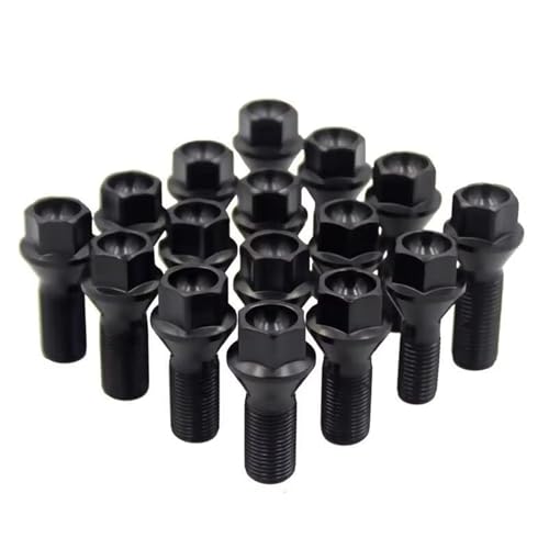 Tornillos de Rueda M12 X 1.5 Negros Perno 17mm 36136781150 para 325i 650Ci E90 E46